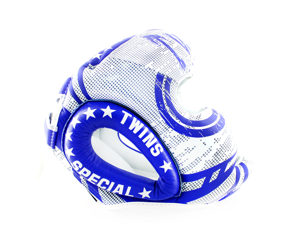 Боксерский шлем Twins Fancy FHGL3-TW5 White-Blue купить