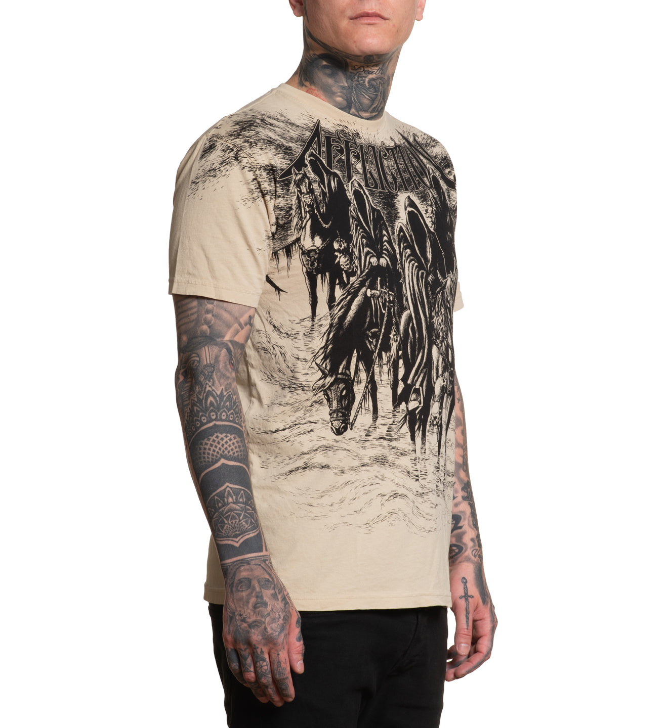Футболка Affliction Black Night Tee Sand ціна