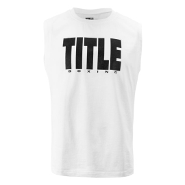 Sleeveless TITLE Boxing Iconic Block Muscle Tee White