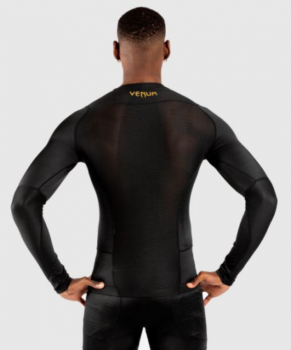 Venum G-Fit Long Sleeves Rashguard Black Gold photo