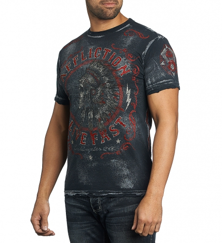 Футболка Affliction Northern Lights Black T-Shirt фото