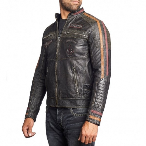Кожаная куртка Affliction Built For Speed Parka Jacket купити