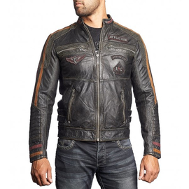Кожаная куртка Affliction Built For Speed Parka Jacket