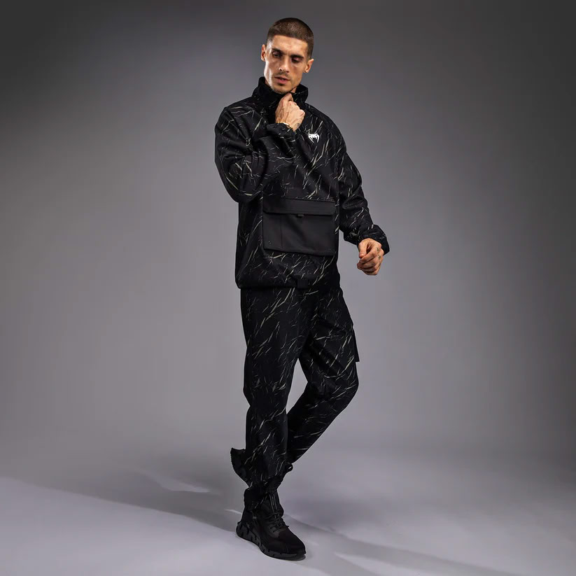 Куртка Venum Trooper Mens Half-Zip Jacket Black Stone Sand фото