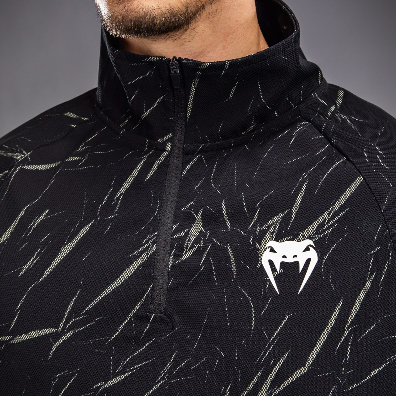 Куртка Venum Trooper Mens Half-Zip Jacket Black Stone Sand де купити