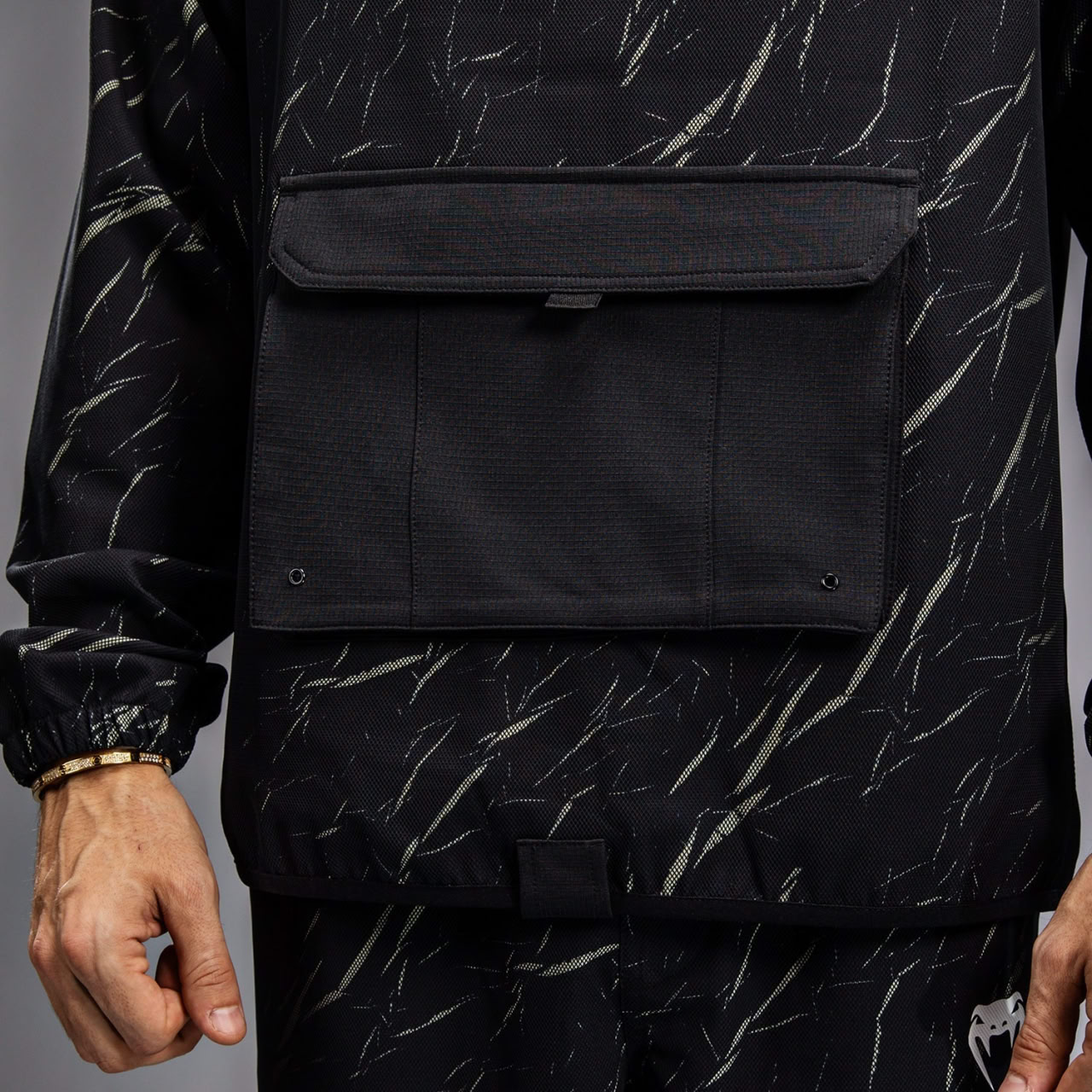 Куртка Venum Trooper Mens Half-Zip Jacket Black Stone Sand вартість