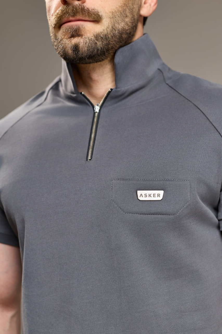 Футболка-поло ASKER Urban Warrior Polo Grey розмір