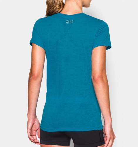 Under Armour Womens Slub V-Neck Aqua Blue T-shirt price