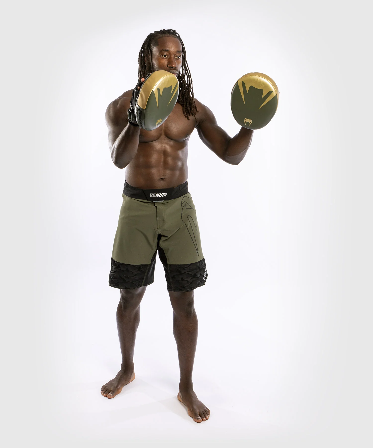 Venum Pro Boxing Big Punch Mitts Khaki Gold size