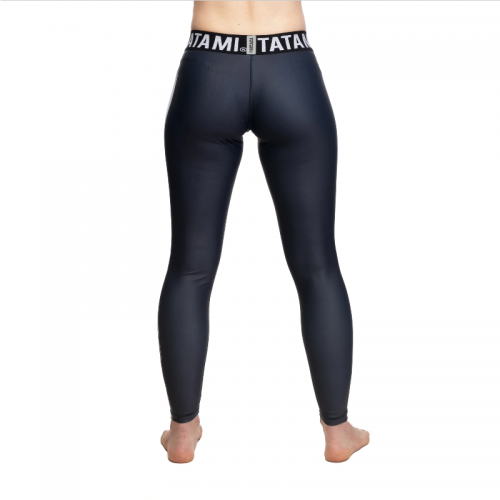 Womens compression pants Tatami Ladies Tropic Black Grappling Spats photo