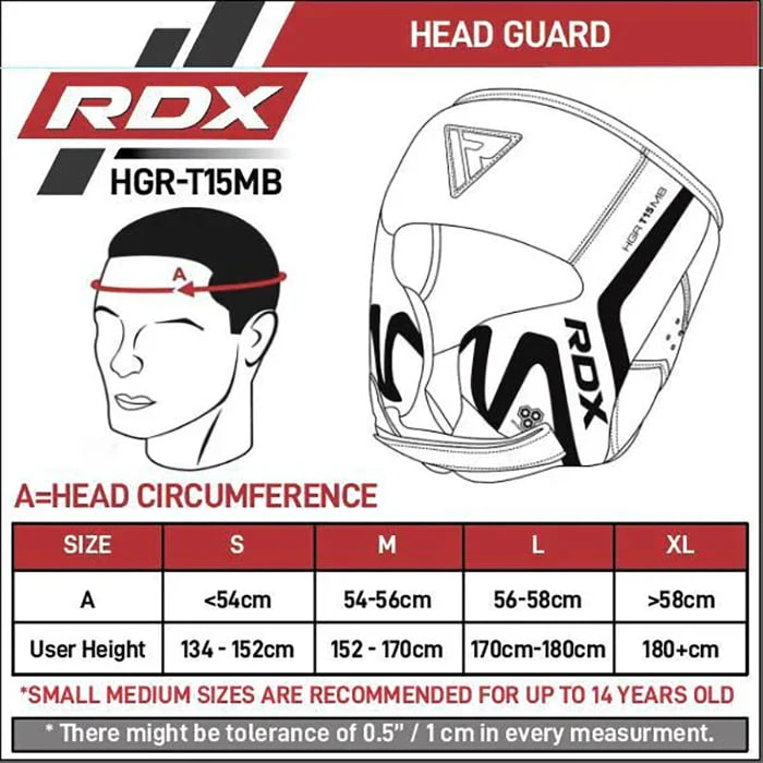 Шолом RDX T15 Noir Cheek Protector Head Guard Black оригінал