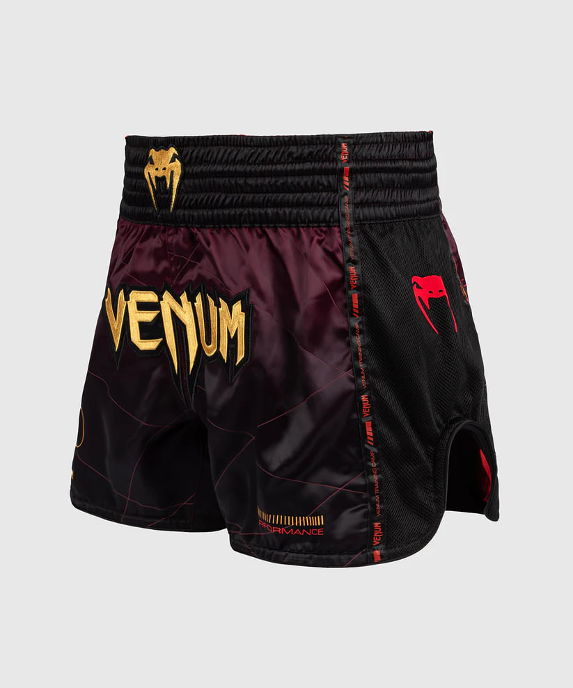 Тайські шорти Venum Tactical XT Muay Thai Shorts - Black/Burgundy/Gold купити