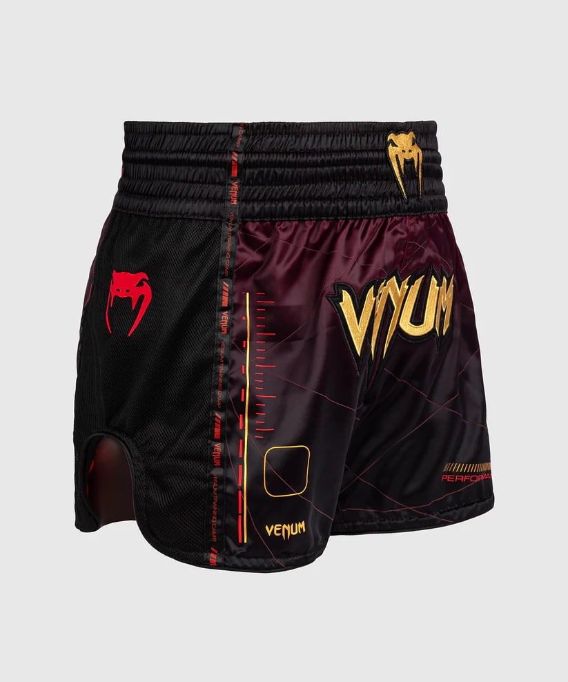Тайські шорти Venum Tactical XT Muay Thai Shorts - Black/Burgundy/Gold фото