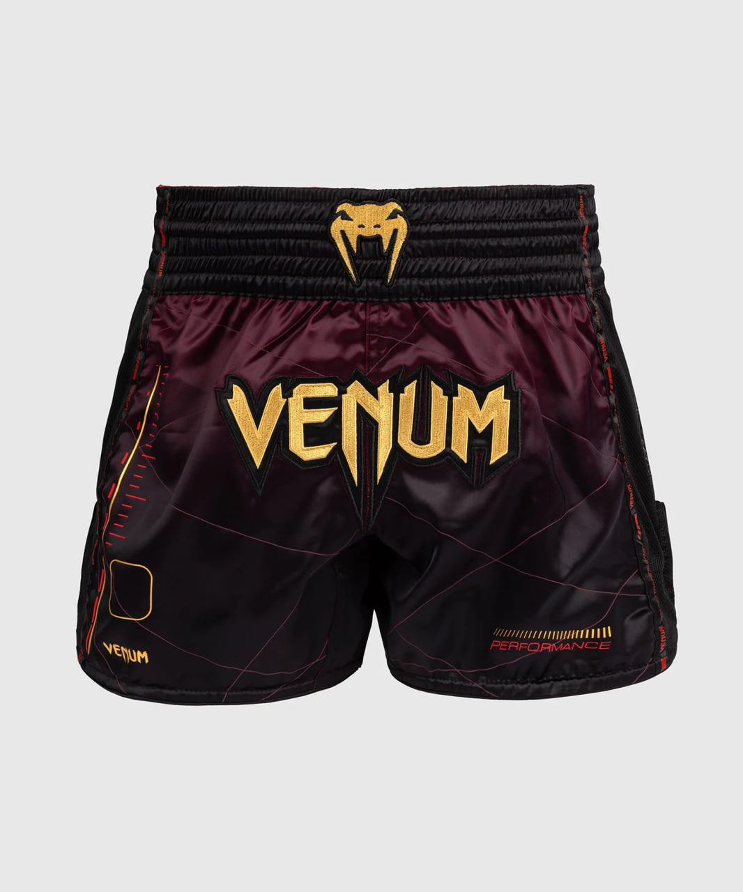 Тайские шорты Venum Tactical XT Muay Thai Shorts - Black/Burgundy/Gold