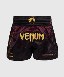 Venum Tactical XT Muay Thai Shorts - Black/Burgundy/Gold