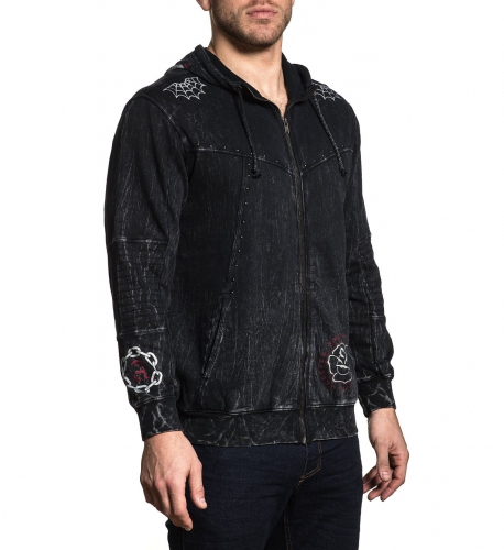 Толстовка Affliction Snake Heart Zip Hoody ціна