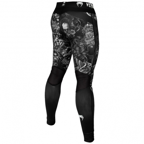 Компрессионные штаны Venum Art Spats Black White фото