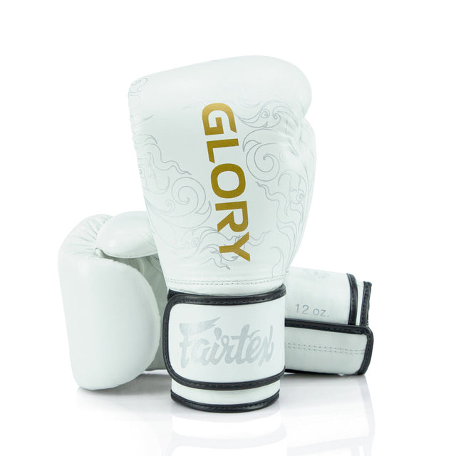 боксерские перчатки Fairtex X Glory Kickboxing Competition and Training Gloves BGVG3 White Silver купить