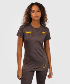 Жіноча футболка UFC Venum FIGHT WEEK 4.0 Womens Dry Tech Dark Brown
