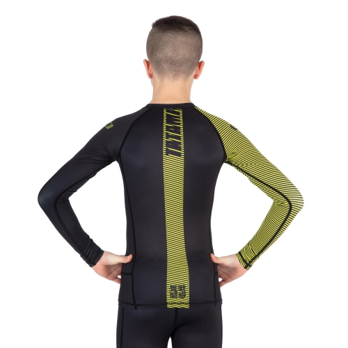 Childrens rash guard Tatami Kids Essential 3.0 Long Sleeve Rash Guard Black Yellow buy