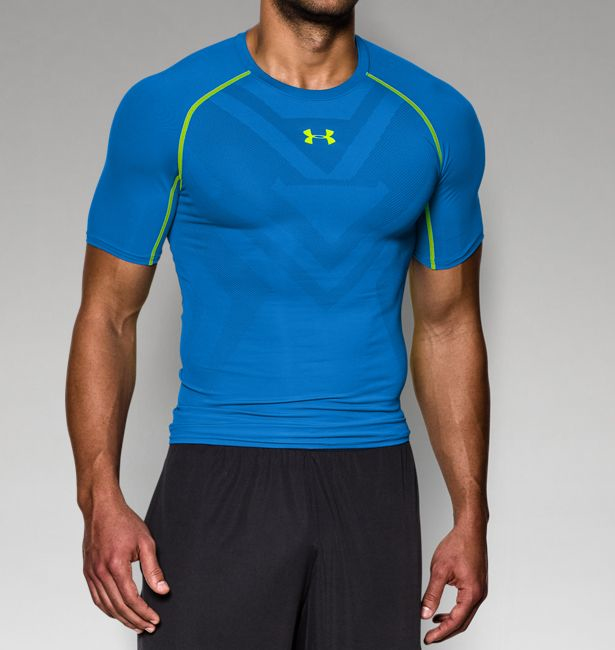 Компрессионная футболка Under Armour HeatGear ArmourVent Compression T-Shirt Blue Jet