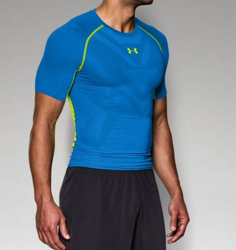 Компресійна футболка Under Armour HeatGear ArmourVent Compression T-Shirt Blue Jet ціна