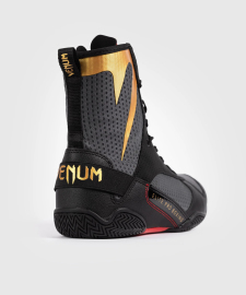 Боксерки Venum Elite Boxing Shoes Storm Grey Gold  фото