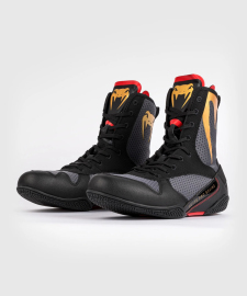 Боксерки Venum Elite Boxing Shoes Storm Grey Gold 