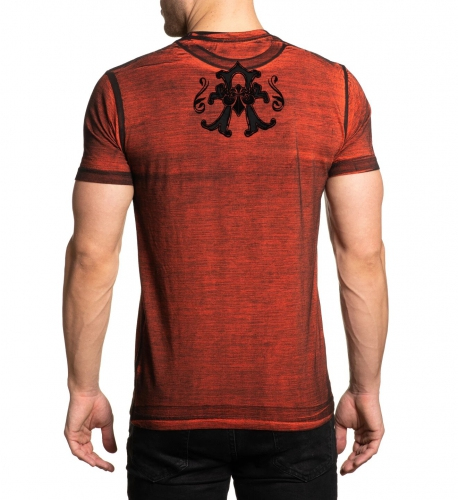 Affliction Iconic Steel SS Tee Indian Red T-shirt buy