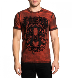 Футболка Affliction Iconic Steel SS Tee Indian Red