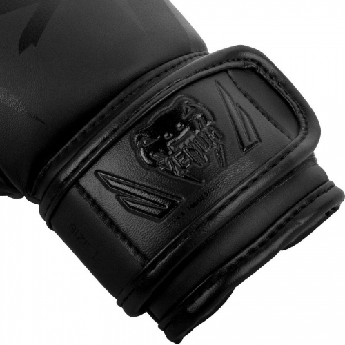 Boxing gloves for children Venum Elite Boxing Gloves Kids Matte Black photo