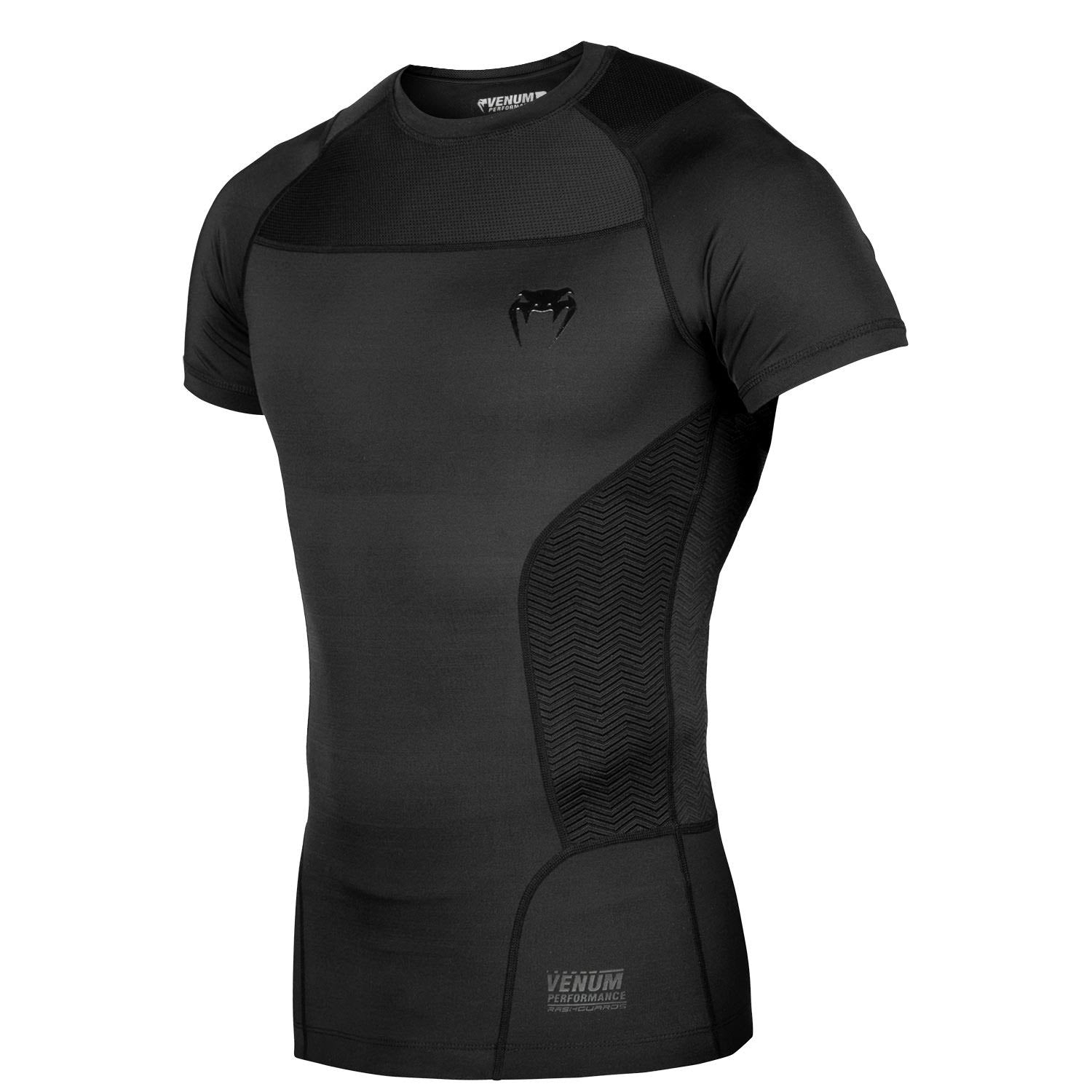 Рашгард Venum G-Fit Short Sleeves Rashguards Black Black ціна