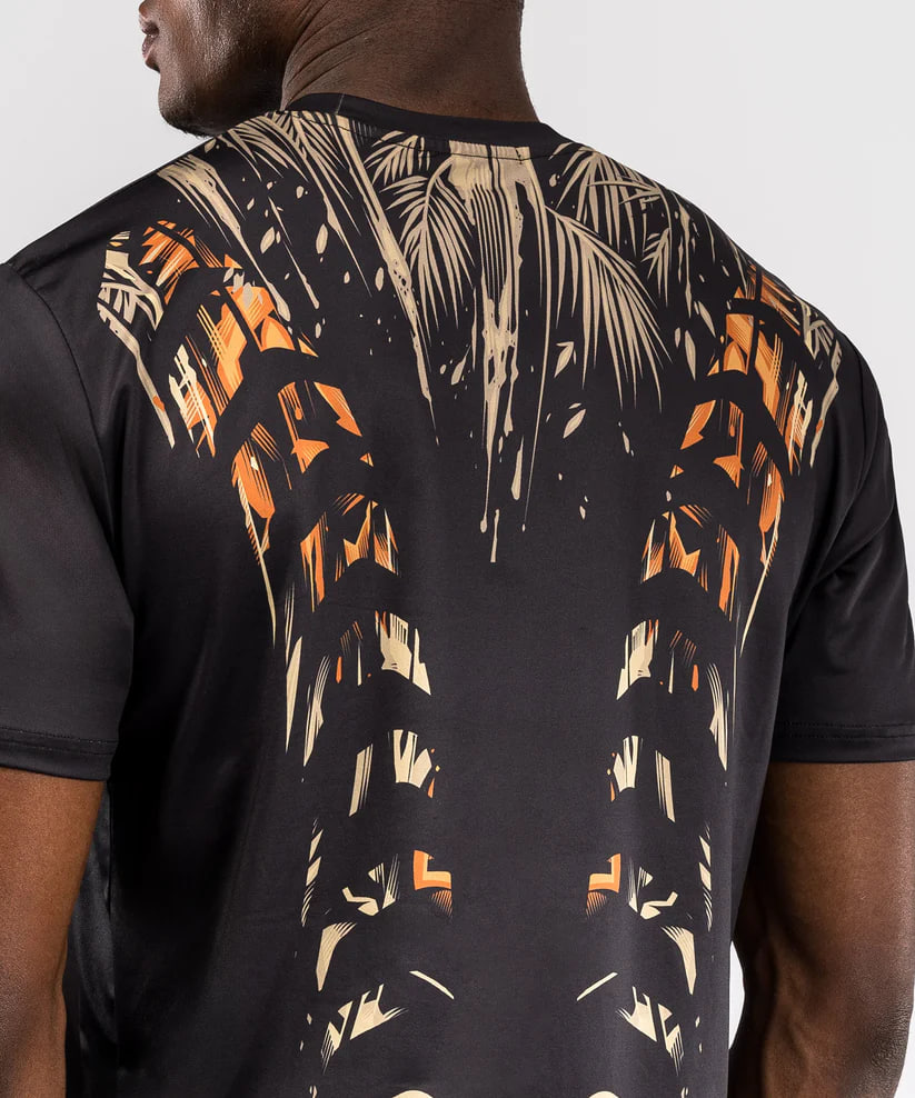 Venum Tiger Mens Dry Tech T-Shirt Black Neon Orange original