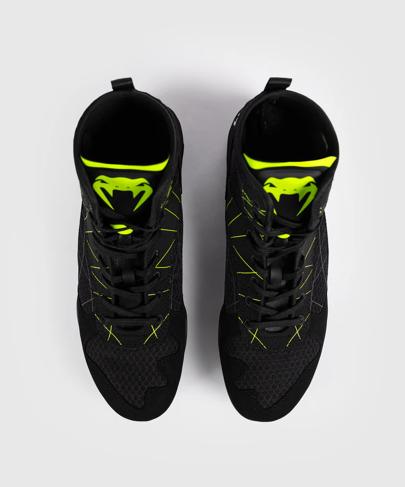 Боксёрки Venum Training Camp 4.0 Boxing Shoes Black Neon Green цена