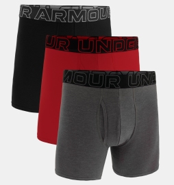 Трусы мужские Under Armour Performance Cotton 6 3 Pack Castlerock Full Heather Red Steel