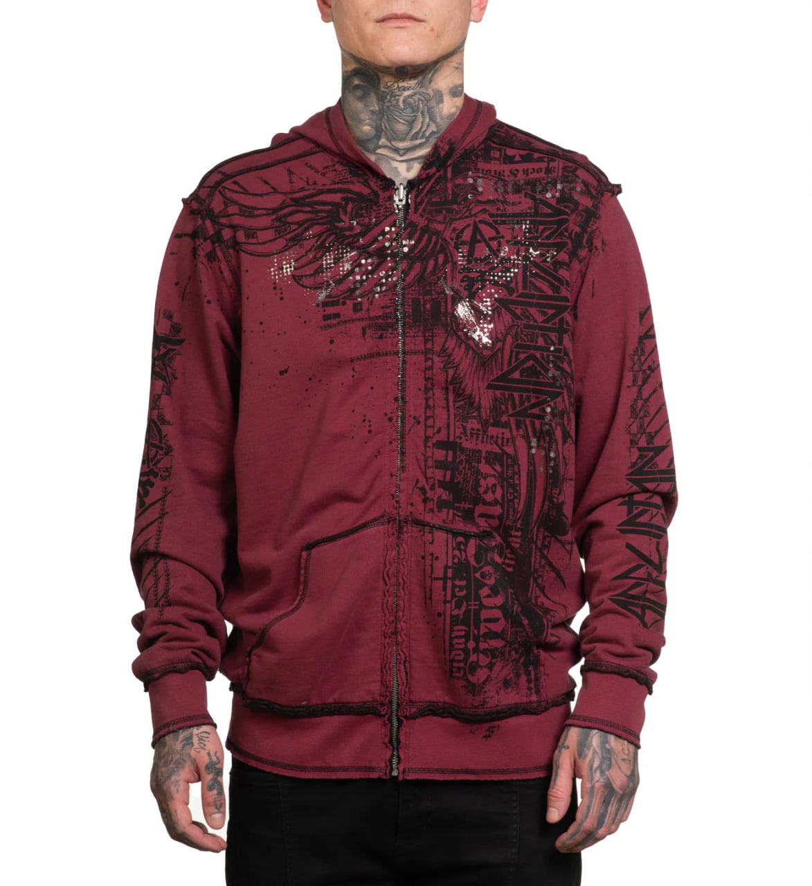Худи Affliction Dust Cloud Reversible Zip-Up Hoodie