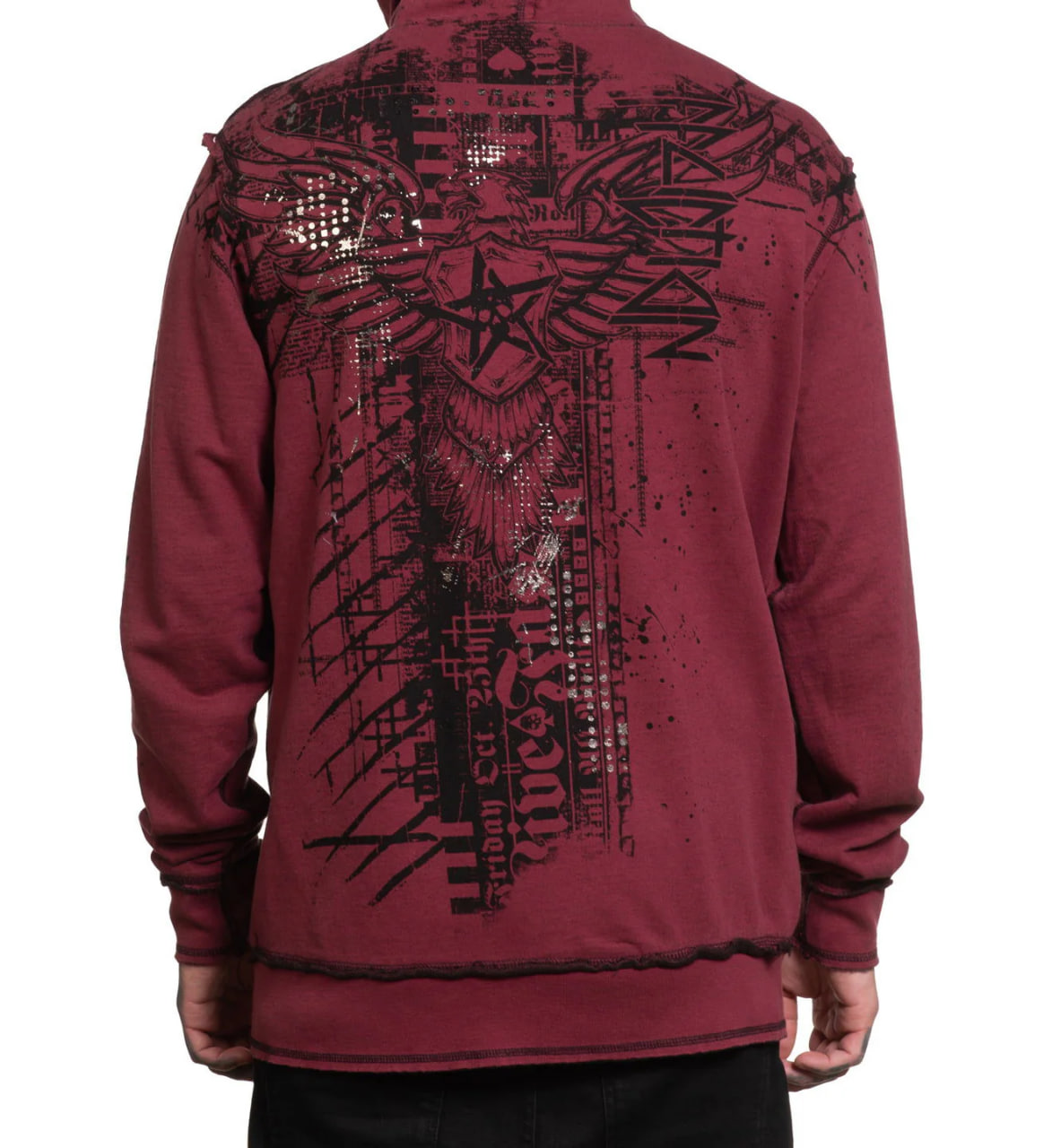 Худи двухстороннее Affliction Dust Cloud Reversible Zip-Up Hoodie фото