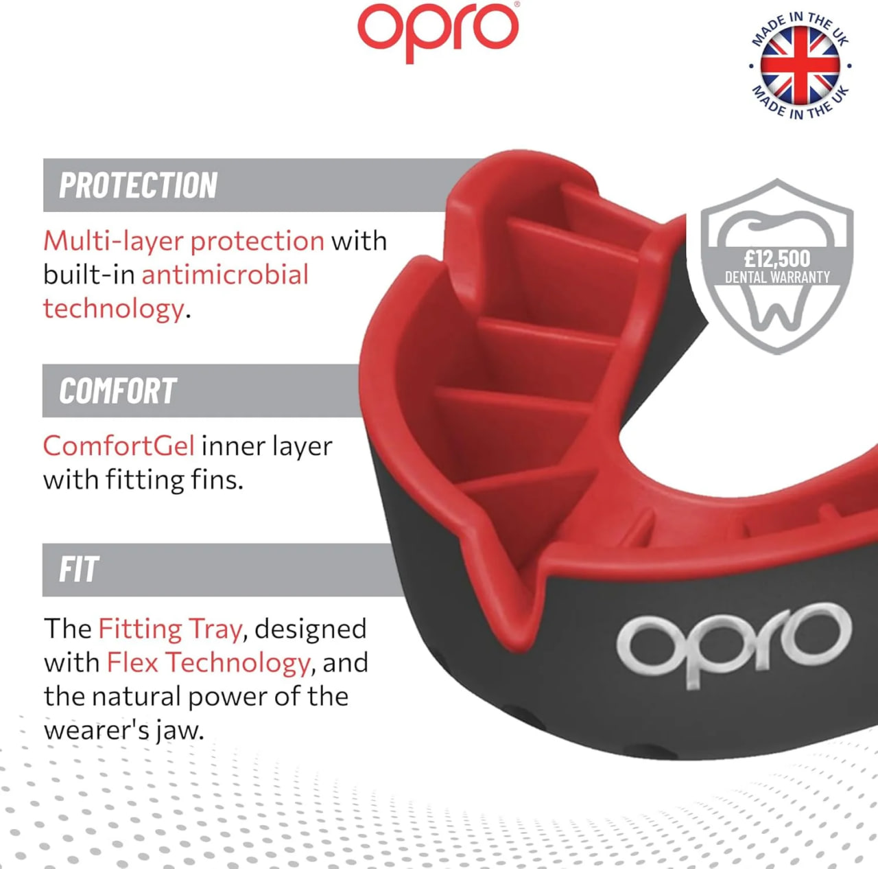 OPRO GEN5 Silver Level Black Red price