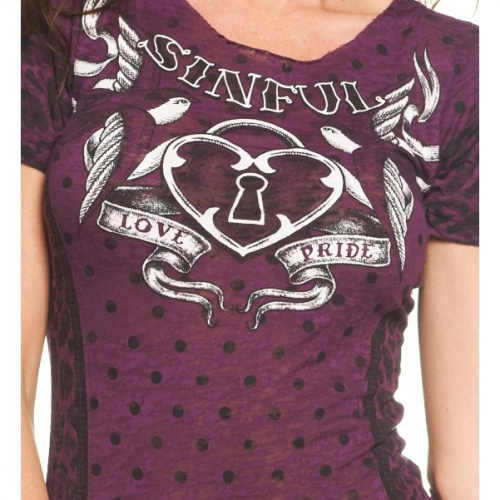 Жіноча футболка Sinful Francie Jo 50-50 Scoop ціна