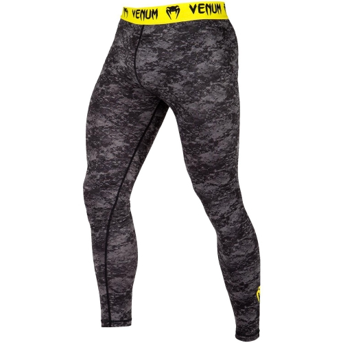 Компресійні штани Venum Tramo Spats Black Yellow ціна