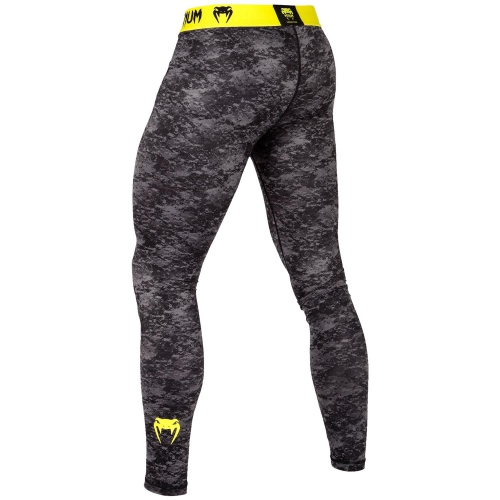 Компресійні штани Venum Tramo Spats Black Yellow фото