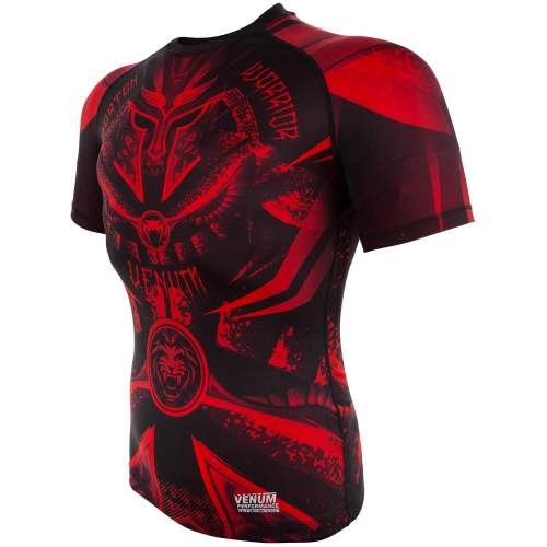 Рашгард Venum Gladiator 3.0 Rashguard Black Red Short Sleeves ціна