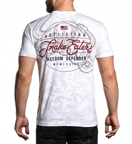 Футболка Affliction Snake Eater T-Shirt White купить