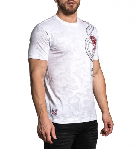 Футболка Affliction Snake Eater T-Shirt White фото