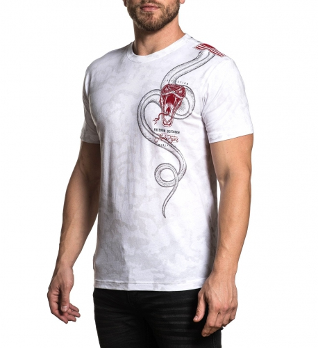 Футболка Affliction Snake Eater T-Shirt White цена