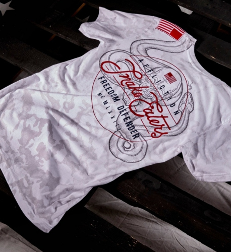 Футболка Affliction Snake Eater T-Shirt White оригинал