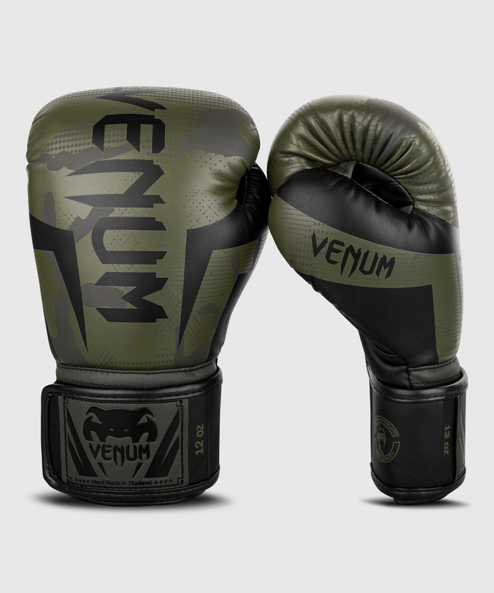 Боксерские перчатки Venum Elite Khaki Camo