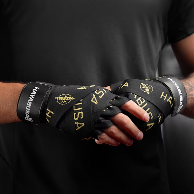 Hayabusa Deluxe Hand Wraps Black Gold photo