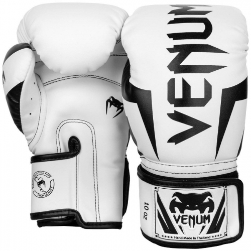 Боксерські рукавиці Venum Elite Boxing Gloves White Black купити