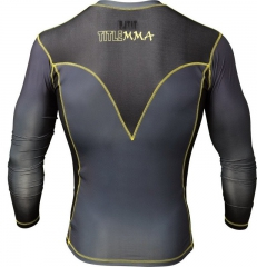 Рашгард Title MMA Force Rash Guard Grey-Lime с дл. рукавом купити